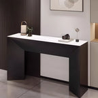 Console moderne avec plateau en pierre et base en bois | HomeyFad