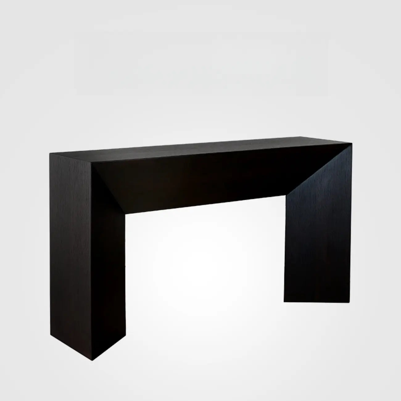 Console moderne avec plateau en pierre et base en bois | HomeyFad