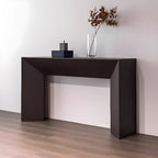 Console moderne avec plateau en pierre et base en bois | HomeyFad