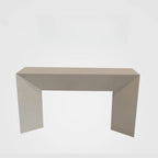 Console moderne avec plateau en pierre et base en bois | HomeyFad