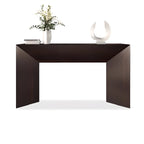 Console moderne avec plateau en pierre et base en bois | HomeyFad