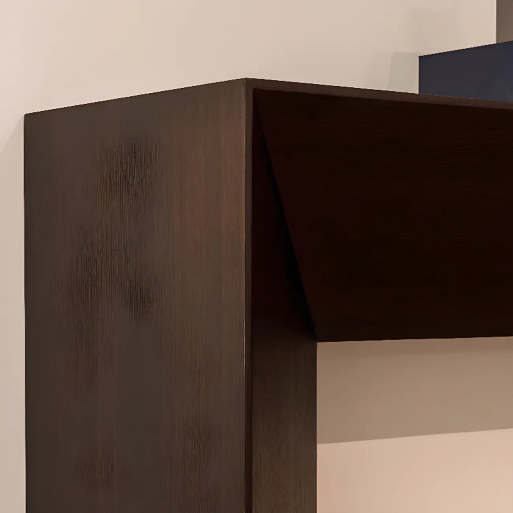 Console moderne avec plateau en pierre et base en bois | HomeyFad