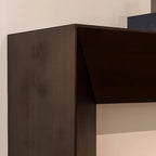 Console moderne avec plateau en pierre et base en bois | HomeyFad