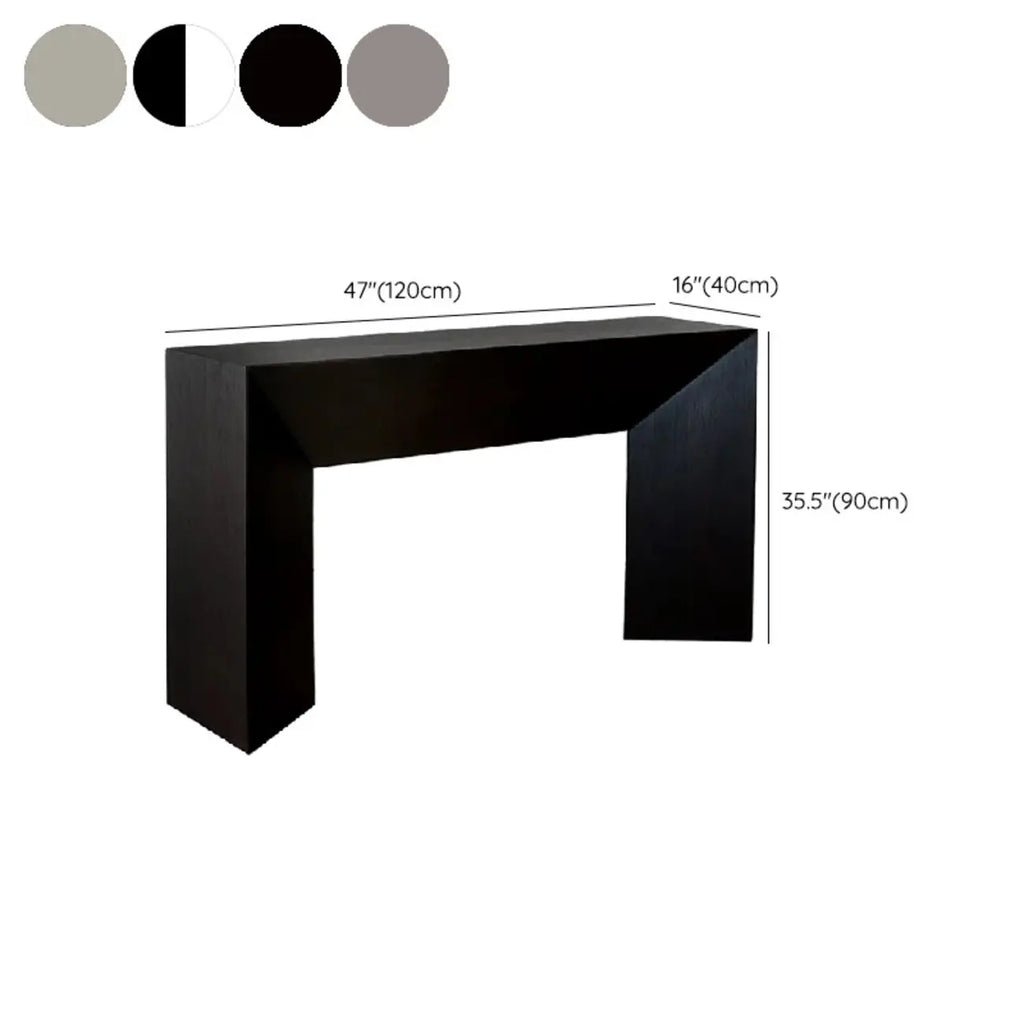 Console moderne avec plateau en pierre et base en bois | HomeyFad