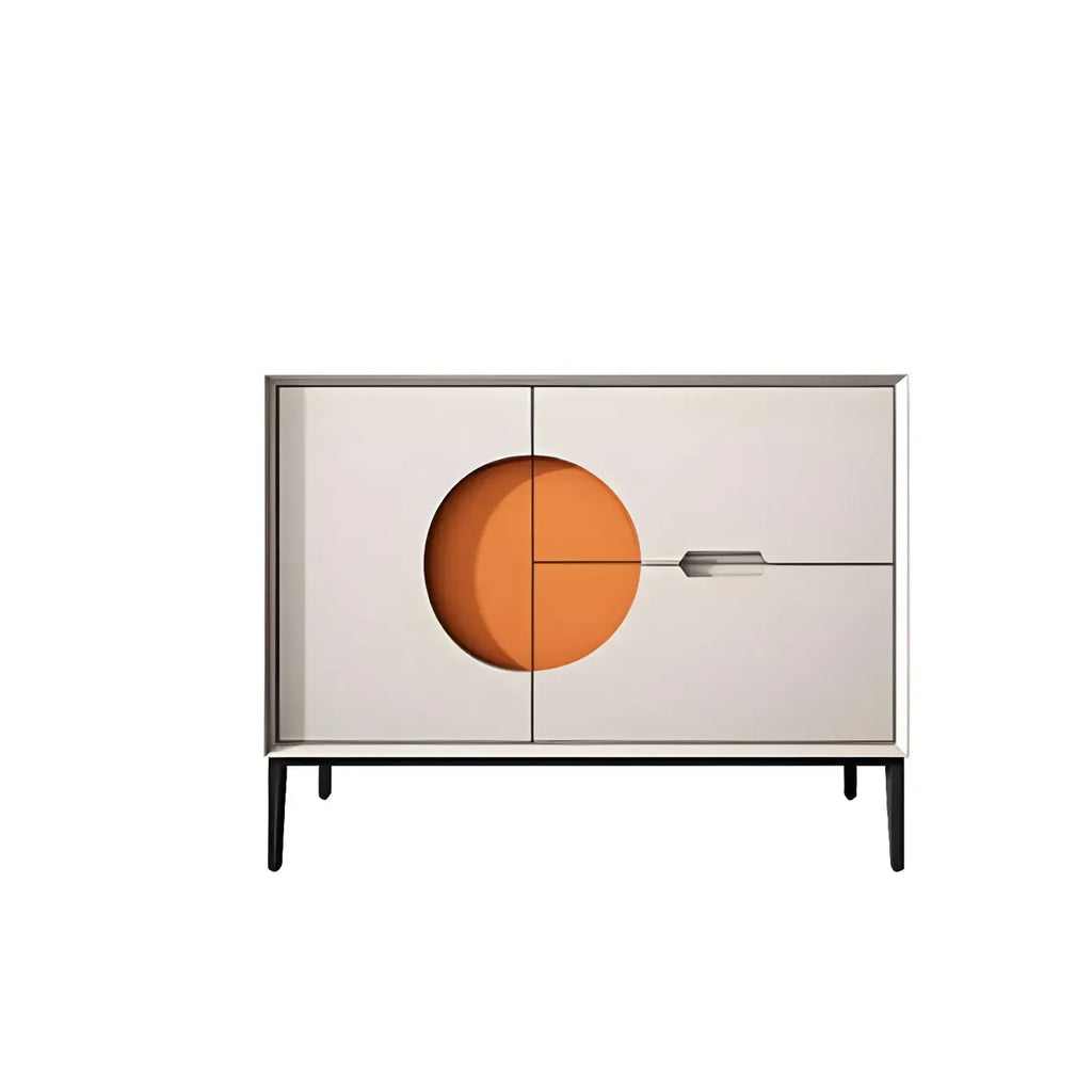 Buffet géométrique glamour en bois avec rangement