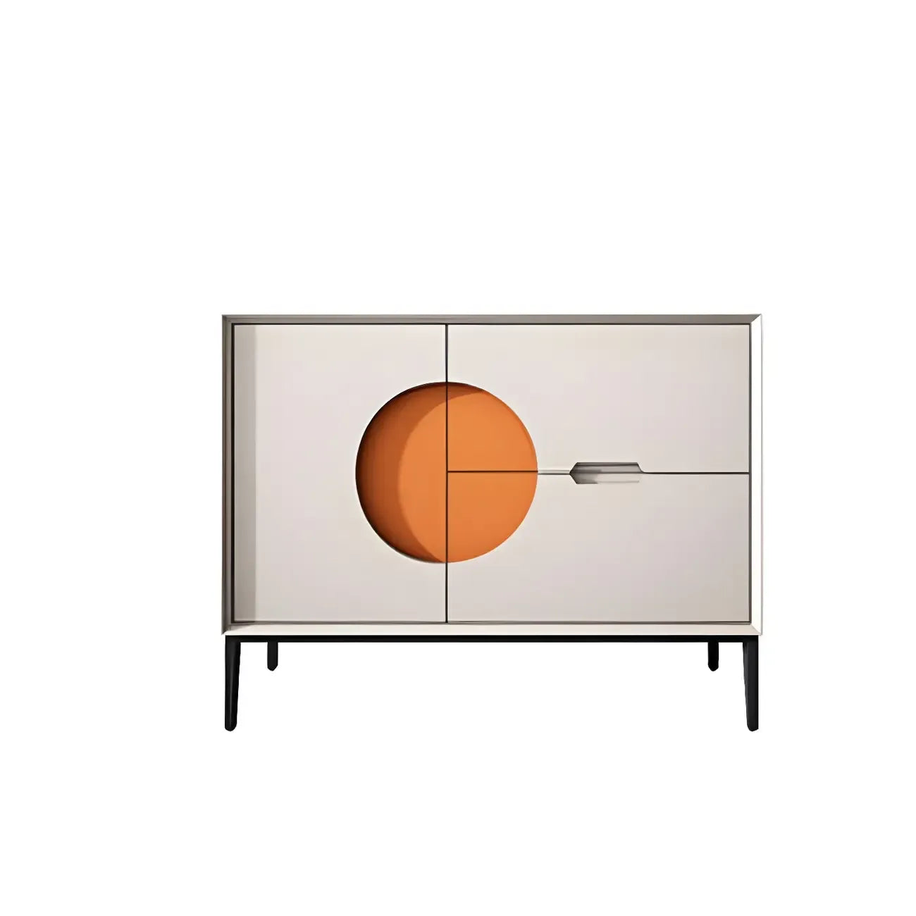 Buffet géométrique glamour en bois avec rangement