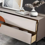 Buffet géométrique glamour en bois avec rangement