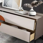 Buffet géométrique glamour en bois avec rangement