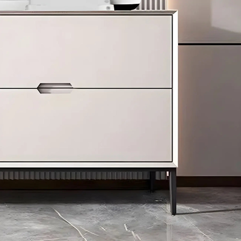 Buffet géométrique glamour en bois avec rangement