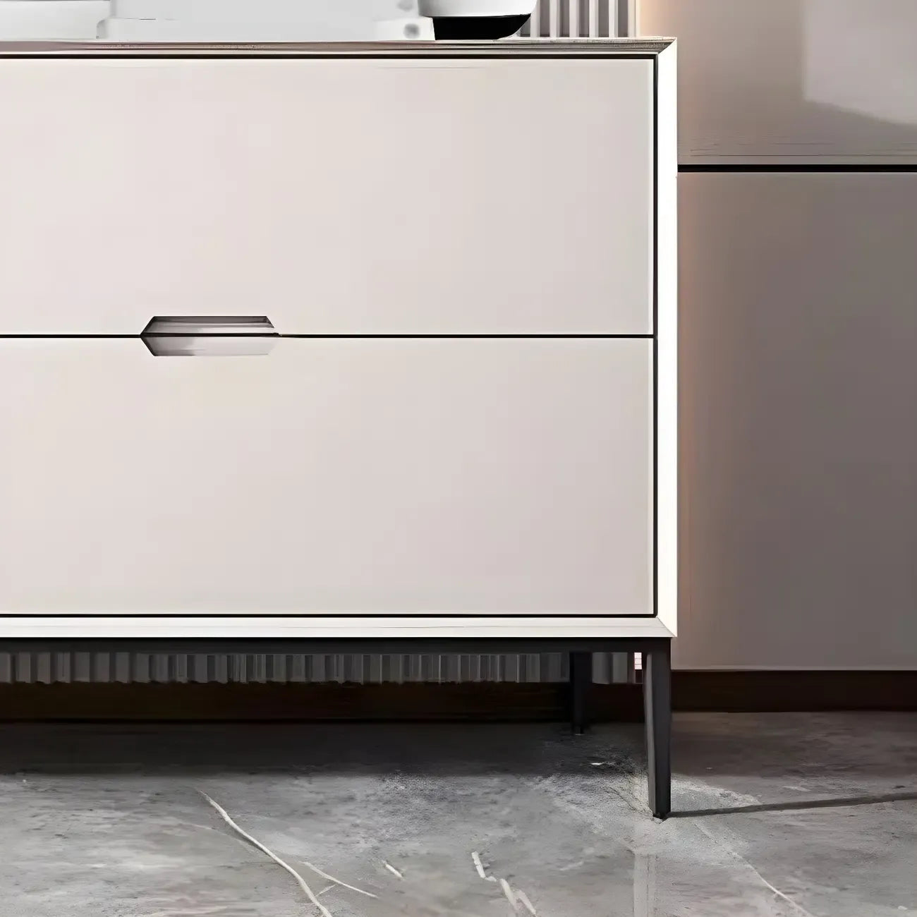 Buffet géométrique glamour en bois avec rangement