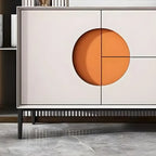 Buffet géométrique glamour en bois avec rangement