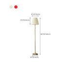 Lampadaire moderne avec abat-jour en tissu beige pour salon