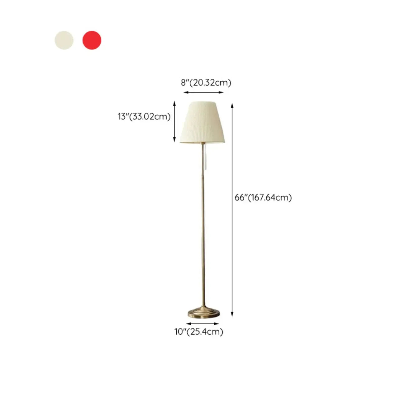 Lampadaire moderne avec abat-jour en tissu beige pour salon