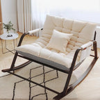 Fauteuil à bascule rembourré surdimensionné d'intérieur moderne