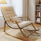 Fauteuil à bascule rembourré surdimensionné d'intérieur moderne