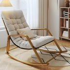 Fauteuil à bascule rembourré surdimensionné d'intérieur moderne