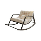 Fauteuil à bascule rembourré surdimensionné d'intérieur moderne
