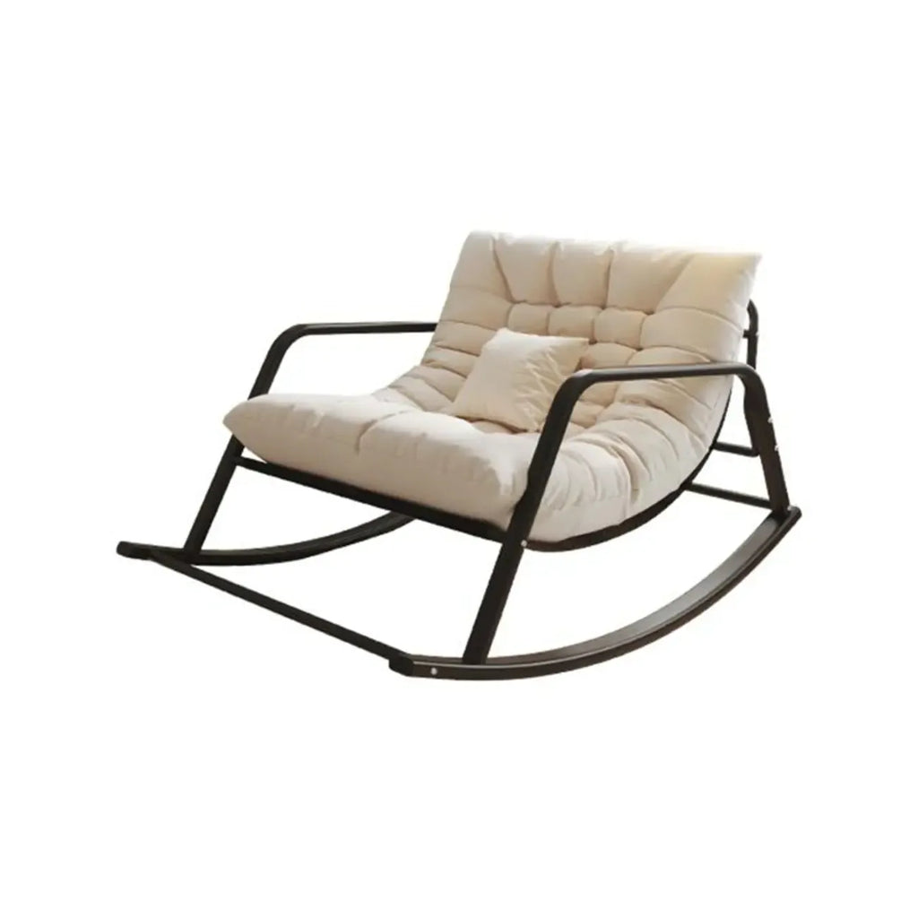 Fauteuil à bascule rembourré surdimensionné d'intérieur moderne
