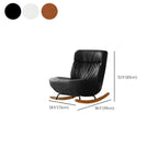 Fauteuil à bascule rembourré en similicuir avec repose-pieds en option