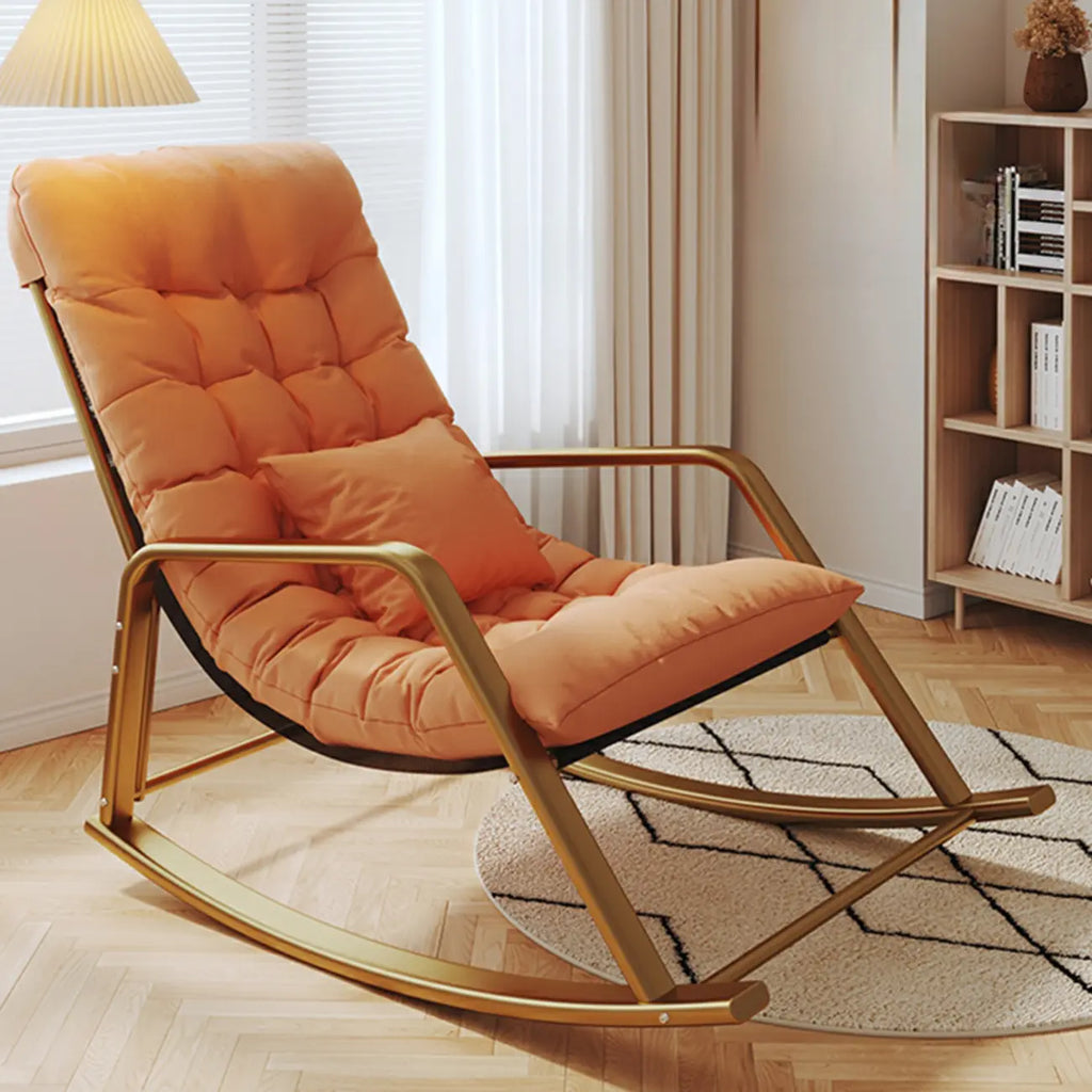 Fauteuil à bascule rembourré surdimensionné d'intérieur moderne