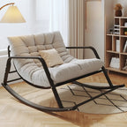 Fauteuil à bascule rembourré surdimensionné d'intérieur moderne