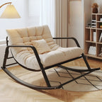 Fauteuil à bascule rembourré surdimensionné d'intérieur moderne