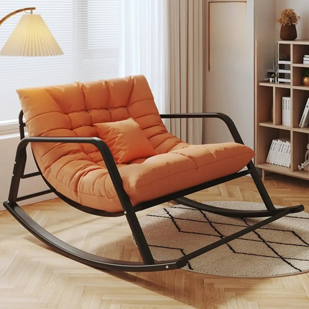 Fauteuil à bascule rembourré surdimensionné d'intérieur moderne
