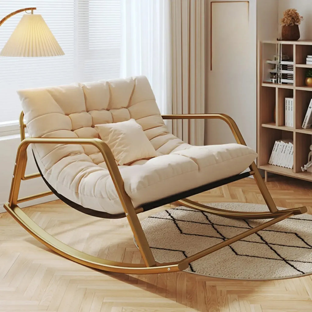 Fauteuil à bascule rembourré surdimensionné d'intérieur moderne