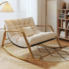 Fauteuil à bascule rembourré surdimensionné d'intérieur moderne