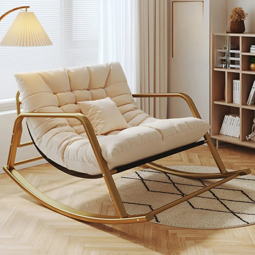 Fauteuil à bascule rembourré surdimensionné d'intérieur moderne