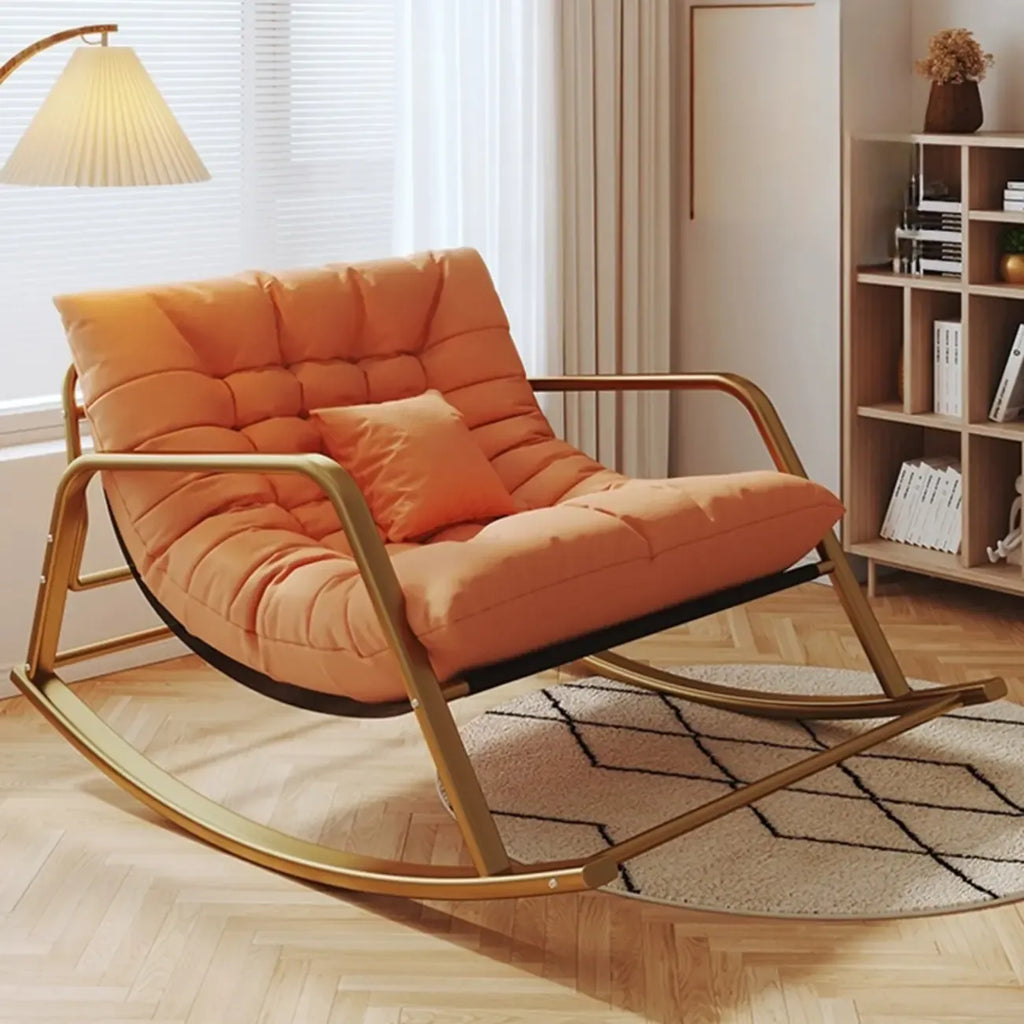 Fauteuil à bascule rembourré surdimensionné d'intérieur moderne
