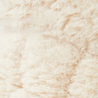 Fauteuil à bascule moderne en métal recouvert de coton blanc