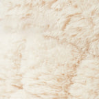 Fauteuil à bascule moderne en métal recouvert de coton blanc