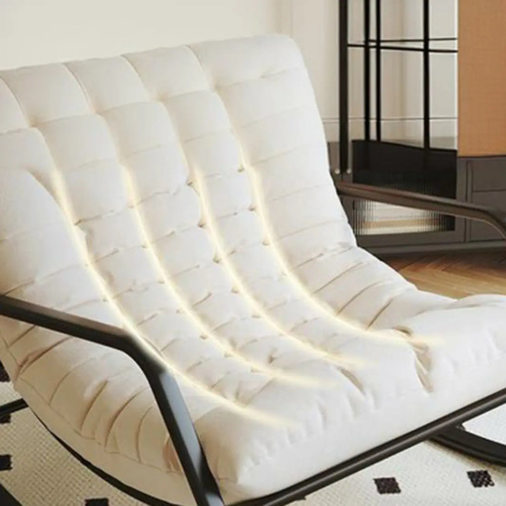 Fauteuil à bascule rembourré surdimensionné d'intérieur moderne