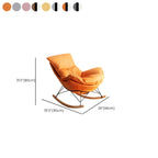 Fauteuil à bascule rembourré de style moderne du milieu du siècle avec repose-pieds