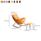 Fauteuil à bascule rembourré de style moderne du milieu du siècle avec repose-pieds