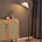 Lampadaire moderne avec abat-jour plissé pour salon