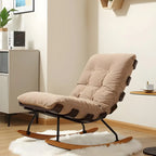 Fauteuil à bascule minimaliste en flanelle pour salon