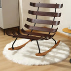 Fauteuil à bascule minimaliste en flanelle pour salon