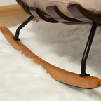 Fauteuil à bascule minimaliste en flanelle pour salon