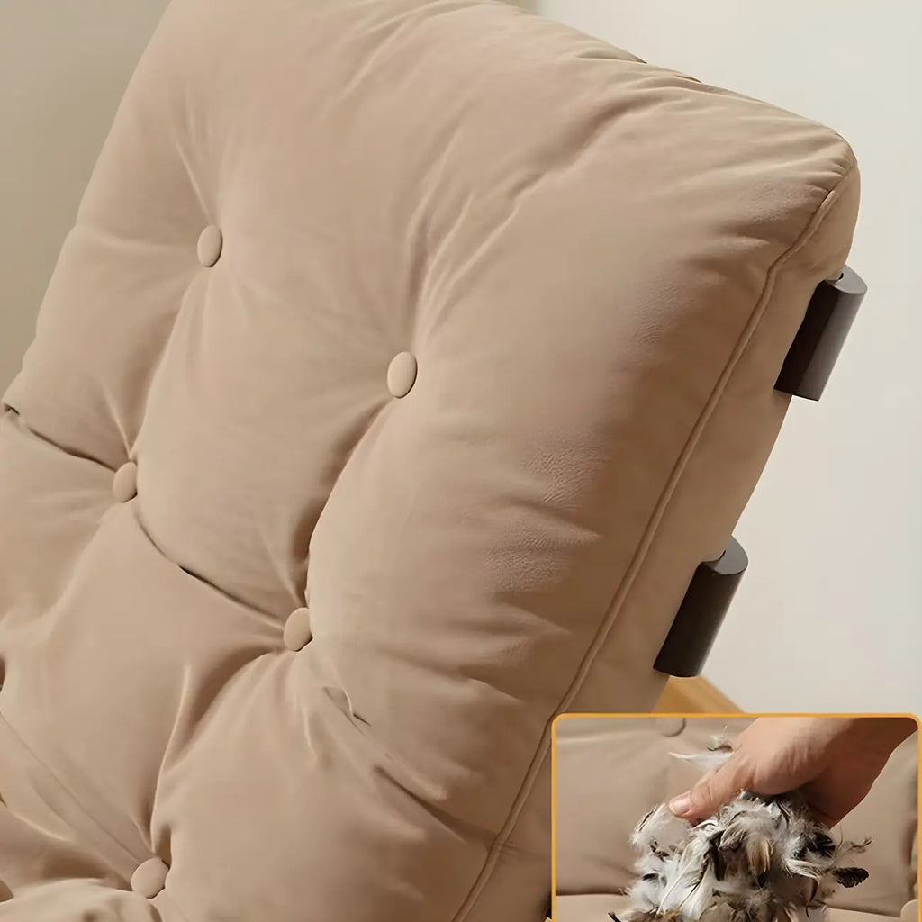 Fauteuil à bascule minimaliste en flanelle pour salon