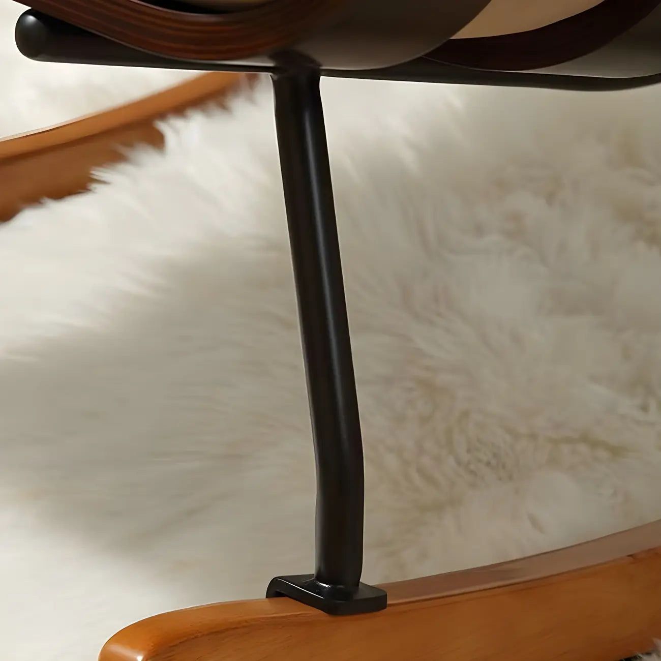 Fauteuil à bascule minimaliste en flanelle pour salon
