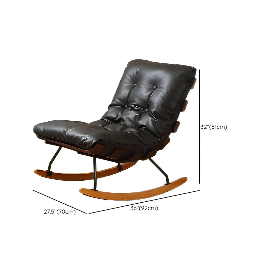 Fauteuil à bascule minimaliste en flanelle pour salon