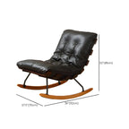 Fauteuil à bascule minimaliste en flanelle pour salon