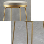 Tabourets de bar industriels en métal avec assise en cuir, hauteur comptoir