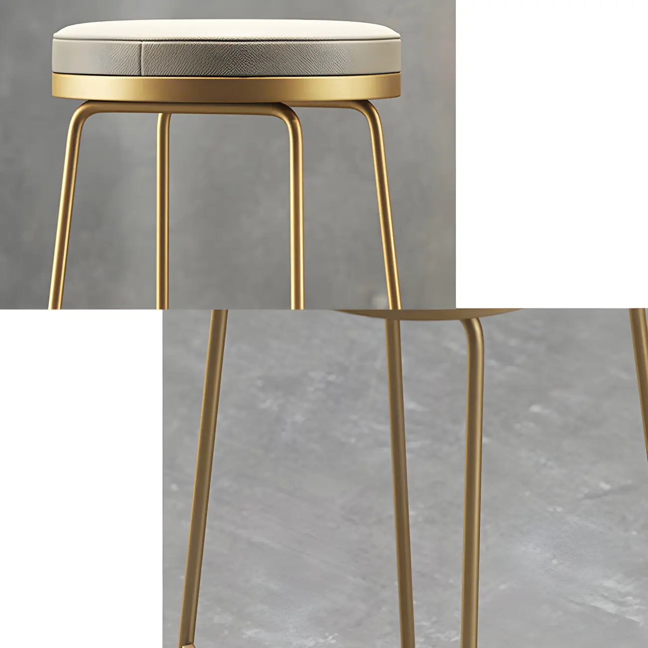 Tabourets de bar industriels en métal avec assise en cuir, hauteur comptoir