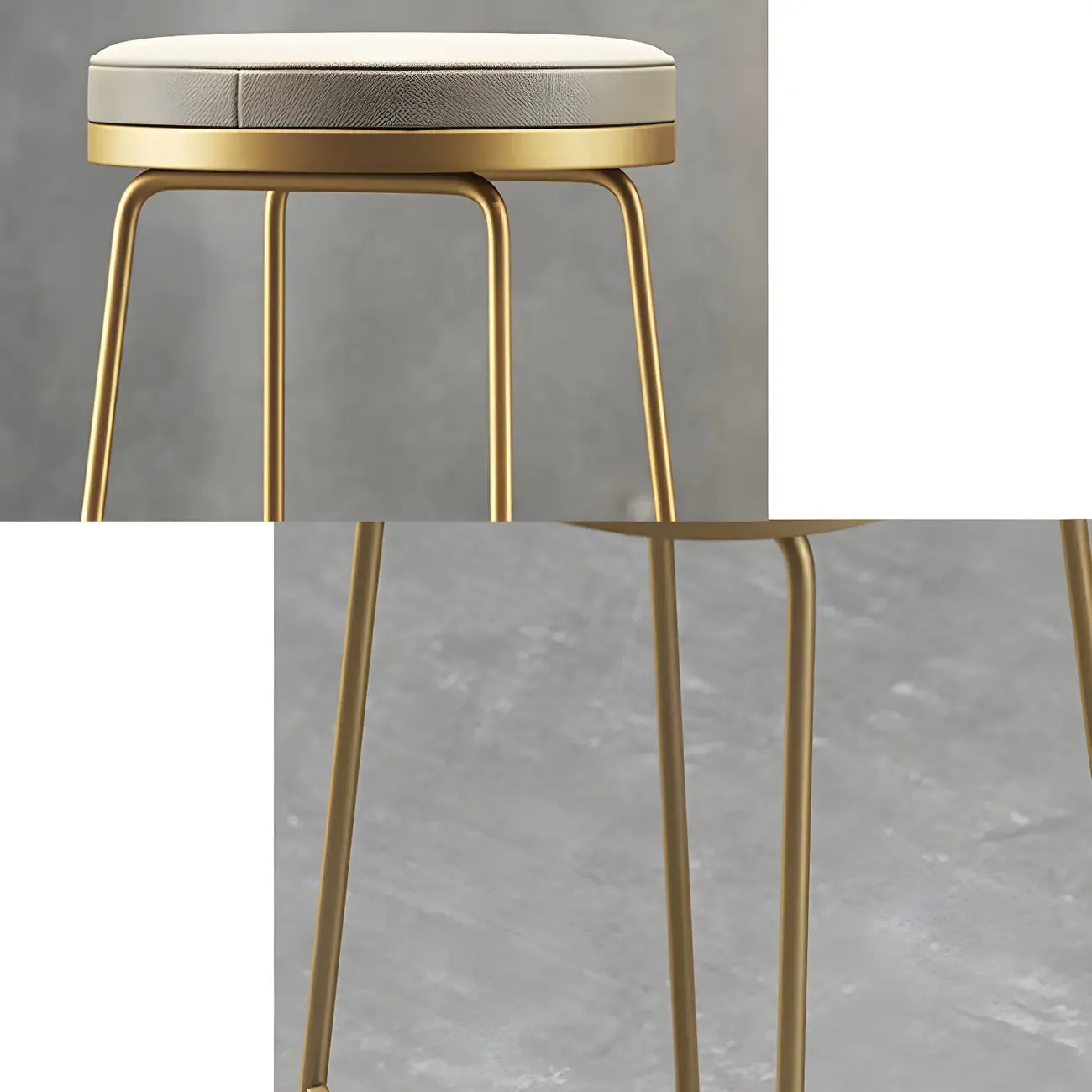 Tabourets de bar industriels en métal avec assise en cuir, hauteur comptoir