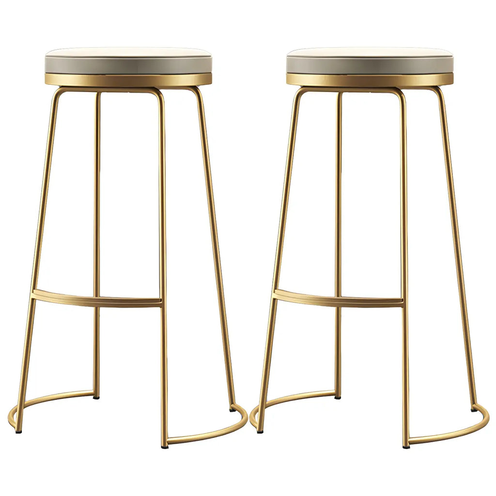 Tabourets de bar industriels en métal avec assise en cuir, hauteur comptoir