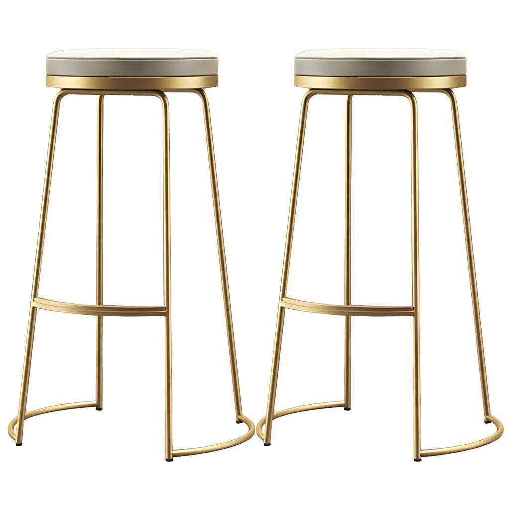 Tabourets de bar industriels en métal avec assise en cuir, hauteur comptoir