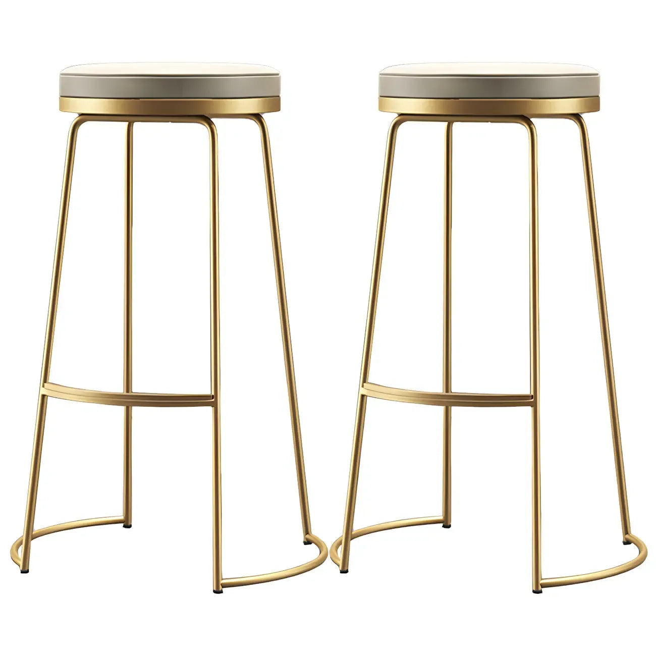 Tabourets de bar industriels en métal avec assise en cuir, hauteur comptoir
